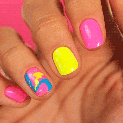 barbie movie nails neon manicures for gel polish stickers by moyou London