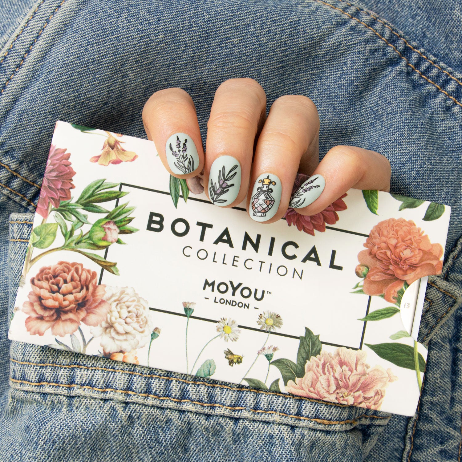 Soft Botanical Floral Nails