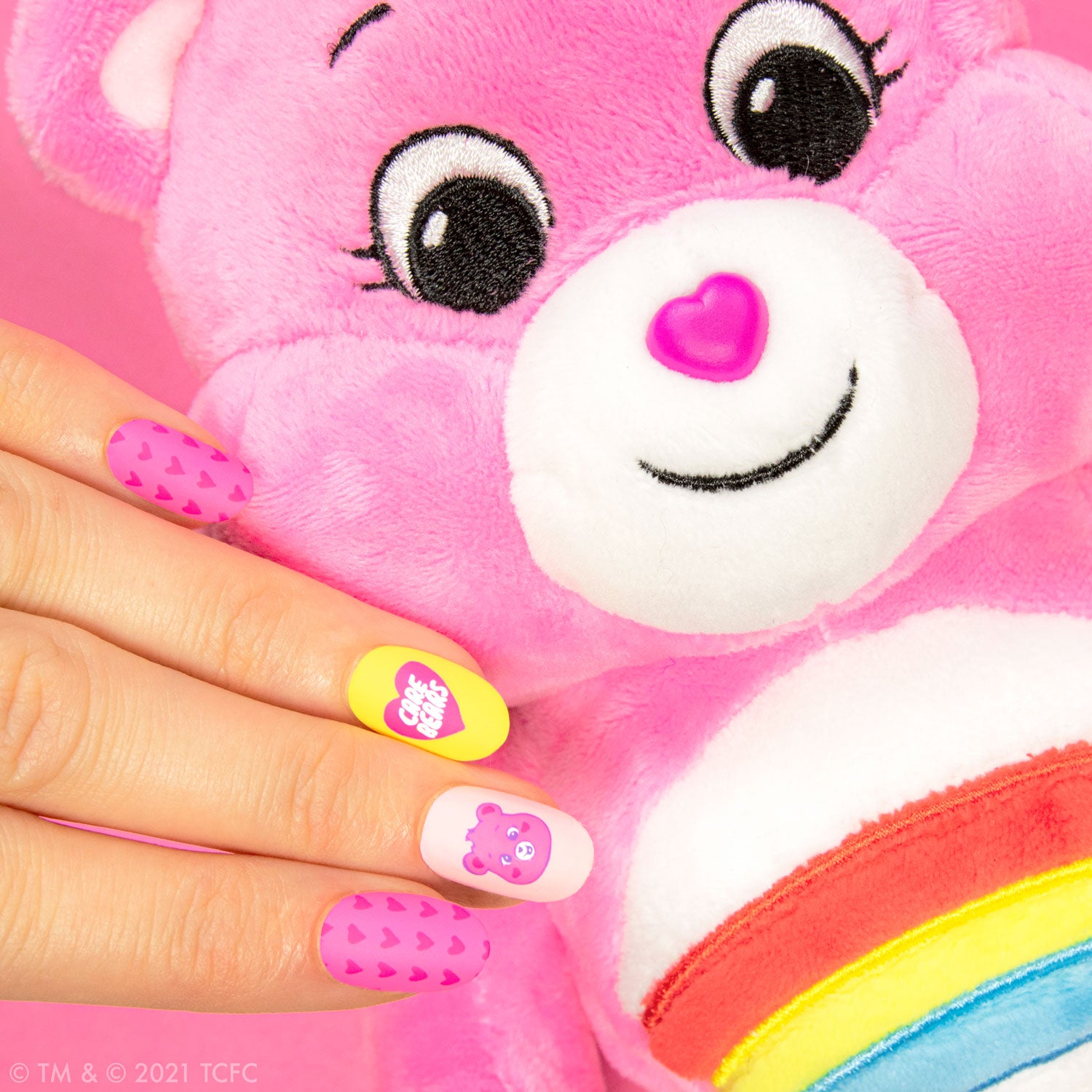 MoYou London Pink Care Bears Nail Art Manicure