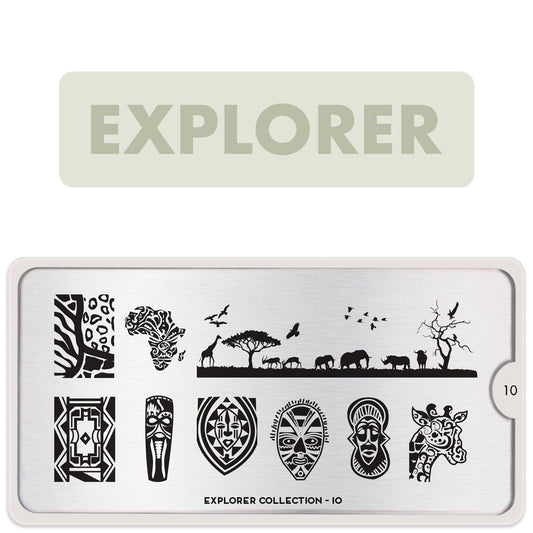 Explorer 10 ✦ Nail Stamping Plate - MoYou London