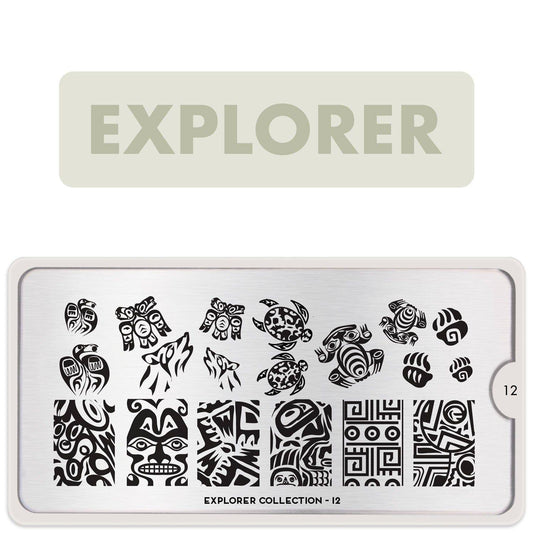 Explorer 12 ✦ Nail Stamping Plate - MoYou London