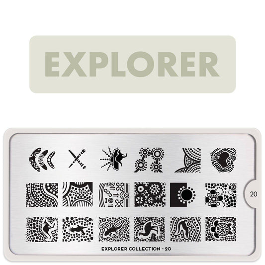 Explorer 20 ✦ Nail Stamping Plate - MoYou London