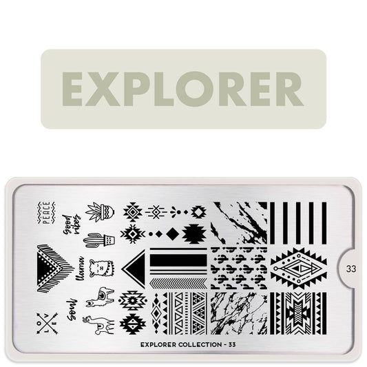 Explorer 33 ✦ Nail Stamping Plate - MoYou London