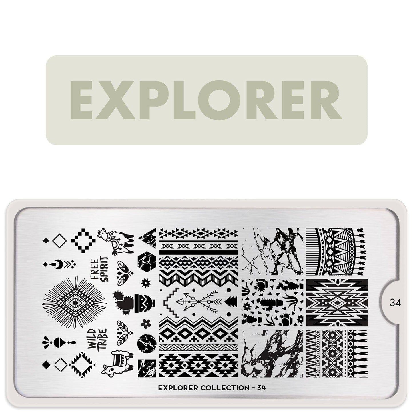 Explorer 34 ✦ Nail Stamping Plate - MoYou London