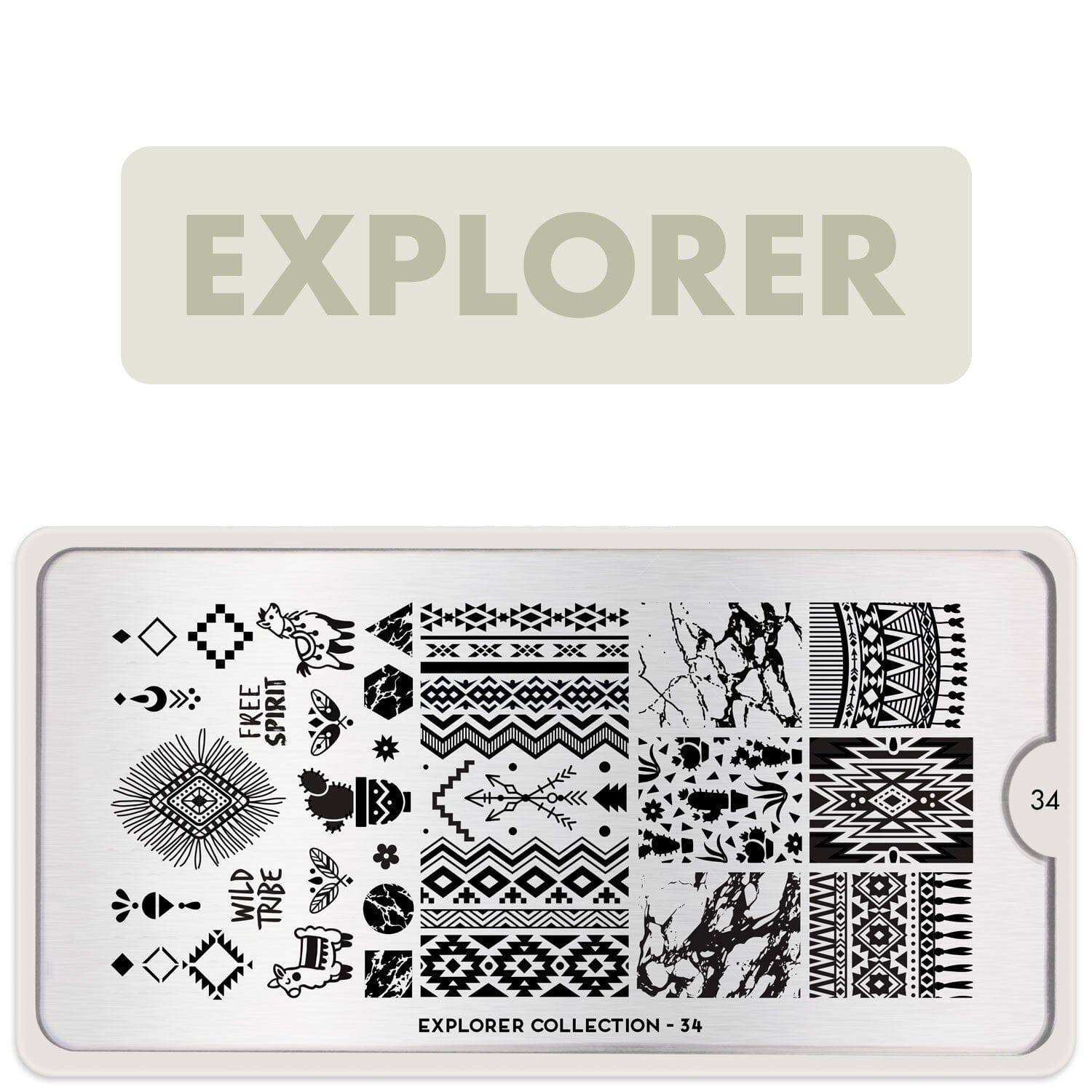 Explorer 34 ✦ Nail Stamping Plate - MoYou London