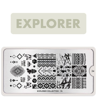 Explorer 34 ✦ Nail Stamping Plate - MoYou London