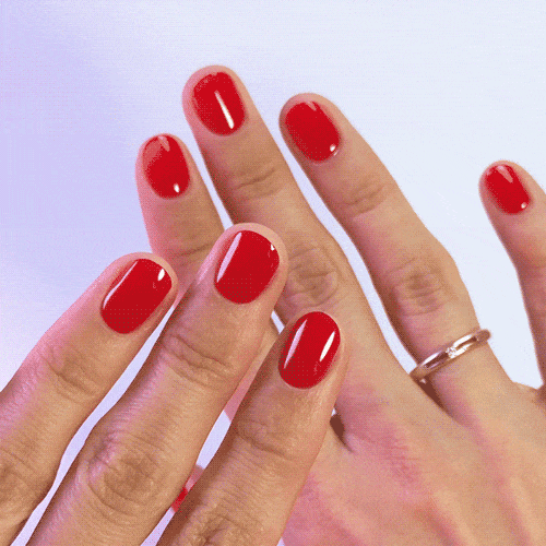 Gel Nail Strip Red Riding Hood Red glossy effect gel polish sticker