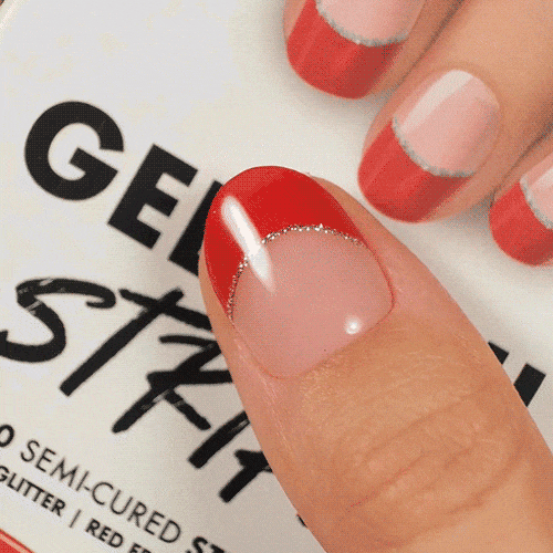 French manicure nail designs on gel polish nail stickers by moyou London 