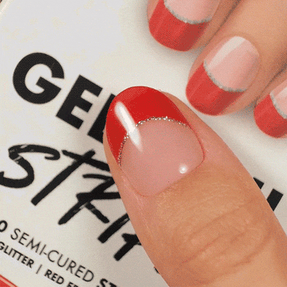 French manicure nail designs on gel polish nail stickers by moyou London 