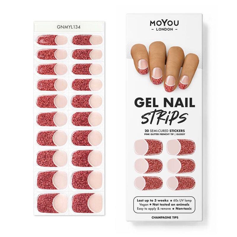 Gel Nail Strip ★ Champagne Tips - MoYou London