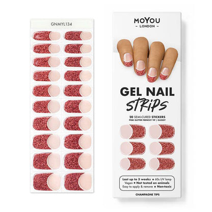 Gel Nail Strip ★ Champagne Tips - MoYou London