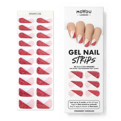 Gel Nail Strip ★ Strawberry Cheesecake - MoYou London