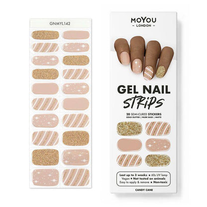 Gel Nail Strip ★ Candy Cane - MoYou London