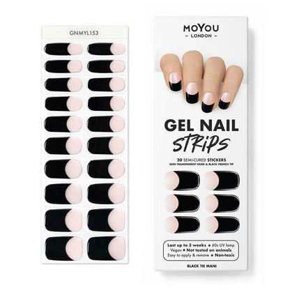 Gel Nail Strip ★ Black Tie Mani - MoYou London