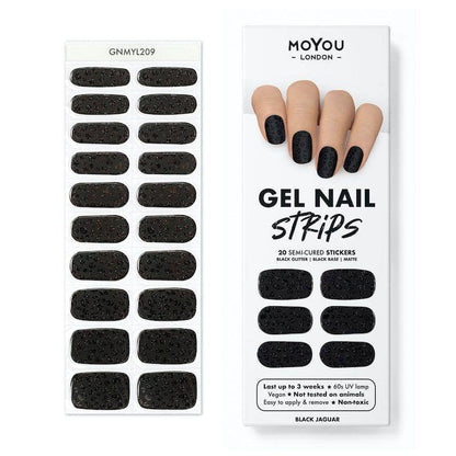 Gel Nail Strip ★ Black Jaguar - MoYou London