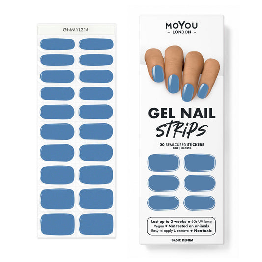 Gel Nail Strip ★ Basic Denim - MoYou London