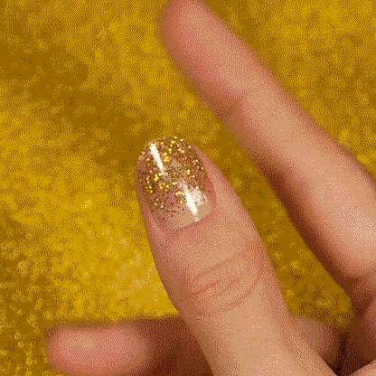 glitter French manicure using gel polish stickers for strong and healthy nails