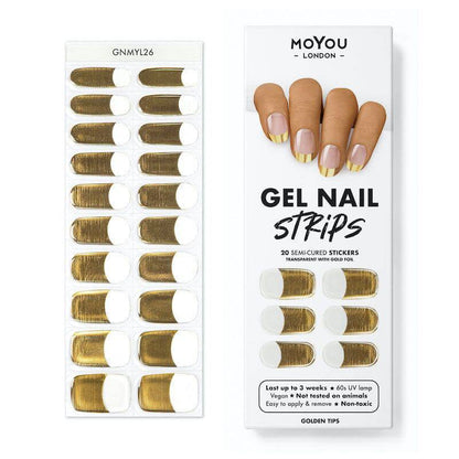 Gel Nail Strip ★ Golden Tips - MoYou London