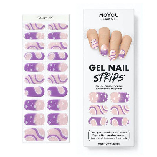 Gel Nail Strip ★ Wish You Where Here Gel Nail Wraps MoYou London