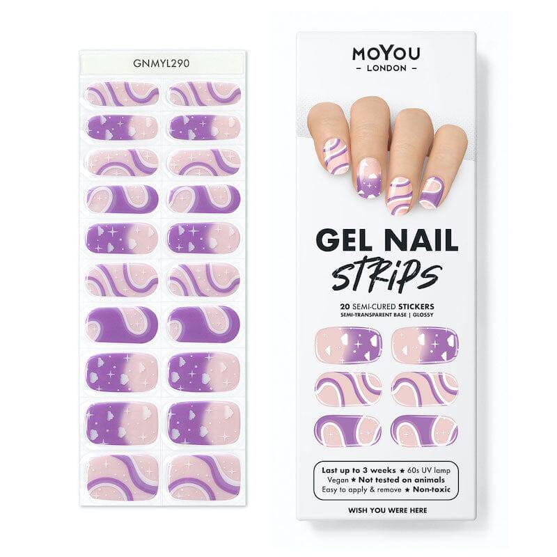 Gel Nail Strip ★ Wish You Where Here Gel Nail Wraps MoYou London 