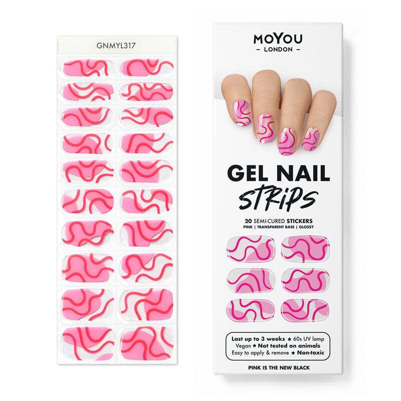 Gel Nail Strip ★ Pink is the new Black - MoYou London