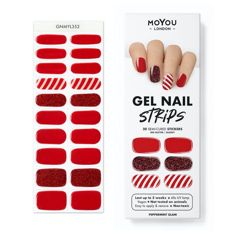Gel Nail Strip ★ Peppermint Glam - MoYou London