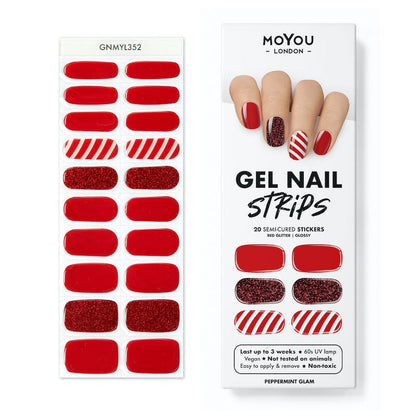 Gel Nail Strip ★ Peppermint Glam - MoYou London