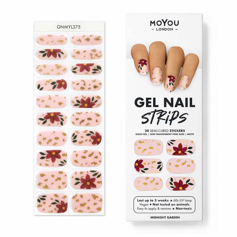 Gel Nail Strip ⭐️ ⭐️ ⭐️ Midnight Garden - MoYou London