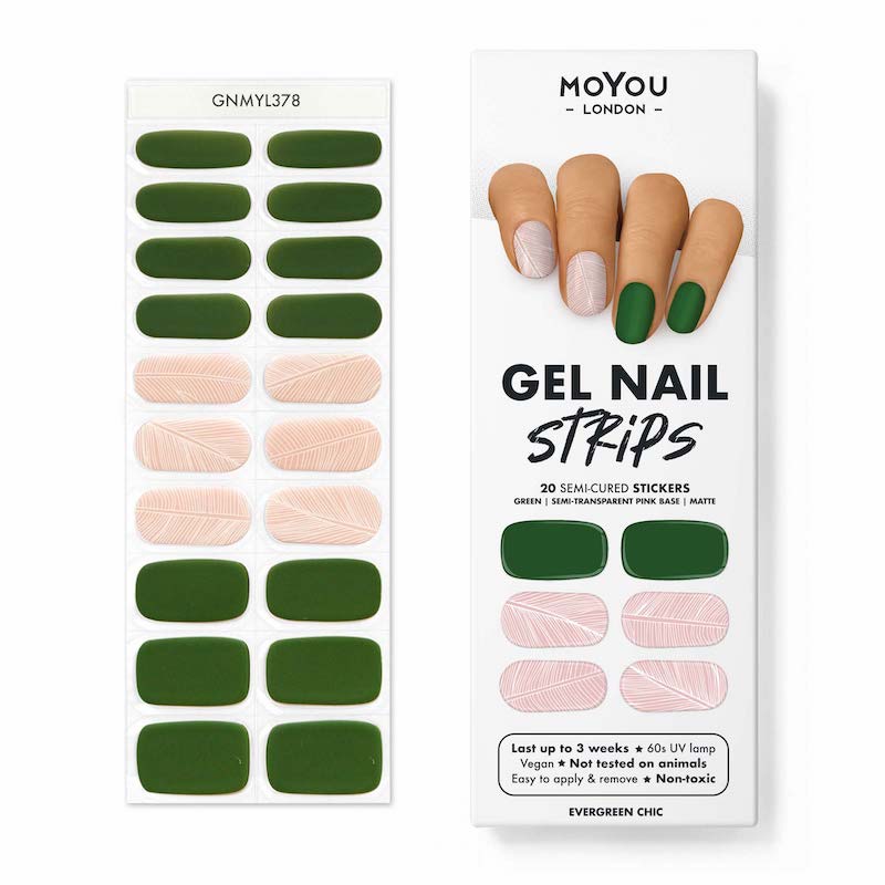 Gel Nail Strip ⭐️ ⭐️ ⭐️ Evergreen Chic - MoYou London