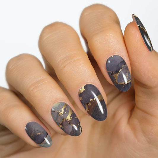 Gel Nail Strip ★ Midnight Marble - MoYou London