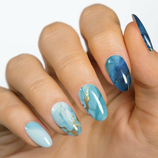 Gel Nail Strip ⭐️ ⭐️ ⭐️ Aqua Aura - MoYou London