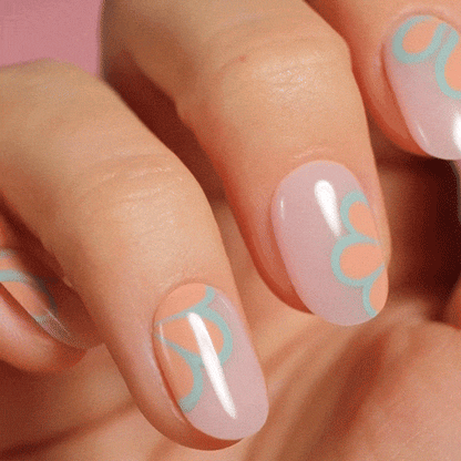 Floral spring manicures using gel polish stickers nail artist jodiesbeaute