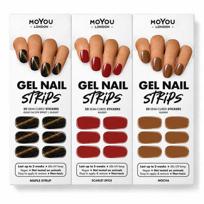 Autumn Gel Strip Trio ✦ Warm Neutrals