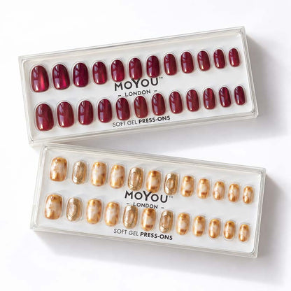 Autumn Press-On Duo ✦ Gold & Spice