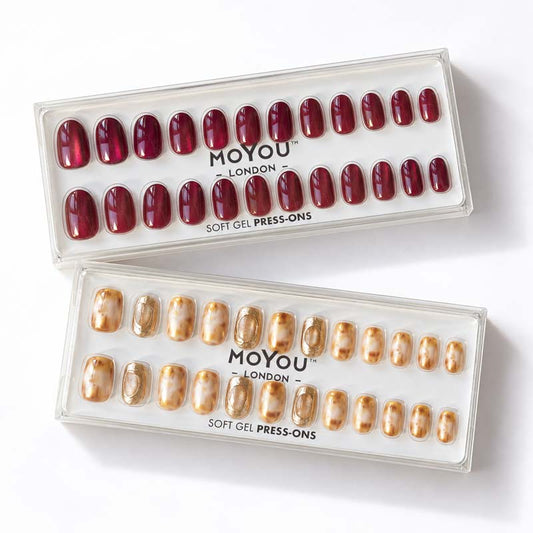 Autumn Press-On Duo ✦ Gold & Spice