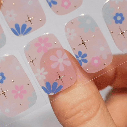 floral pastel high quality gel polish stickers by moyou
