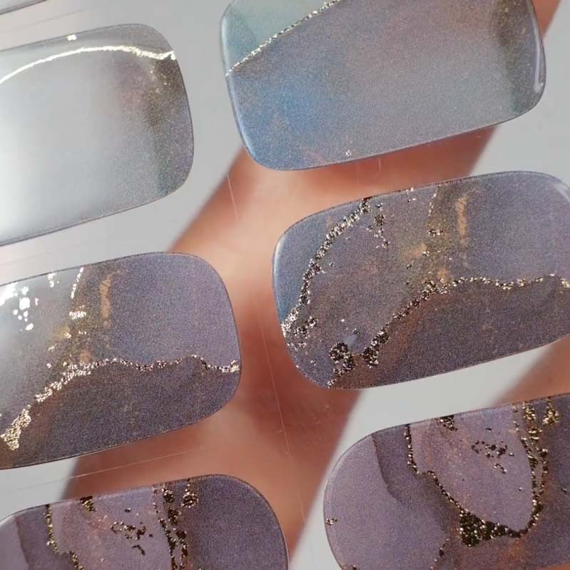 Gel Nail Strip ★ Midnight Marble - MoYou London