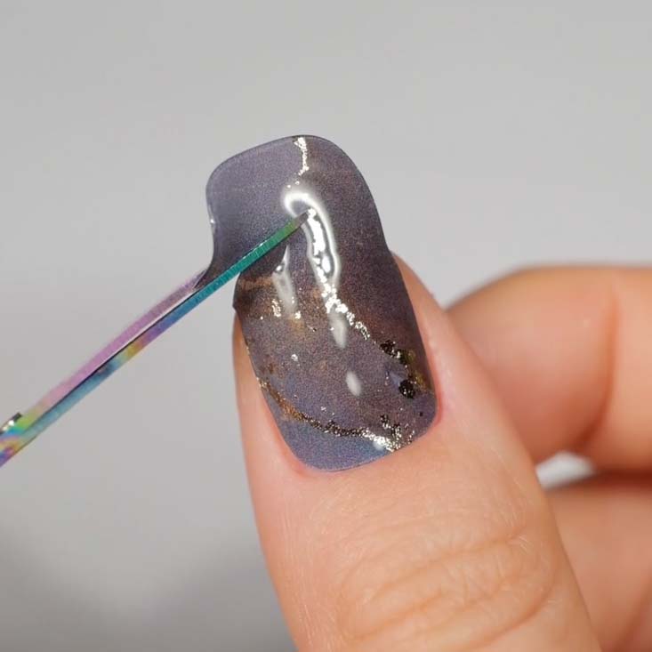 Gel Nail Strip ★ Midnight Marble - MoYou London