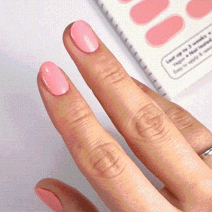 Gel Nail Strip Flamingo Blush pink gel polish glossy sticker