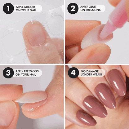 Dont be Latte Short Almond • Soft Gel Press Ons - MoYou London