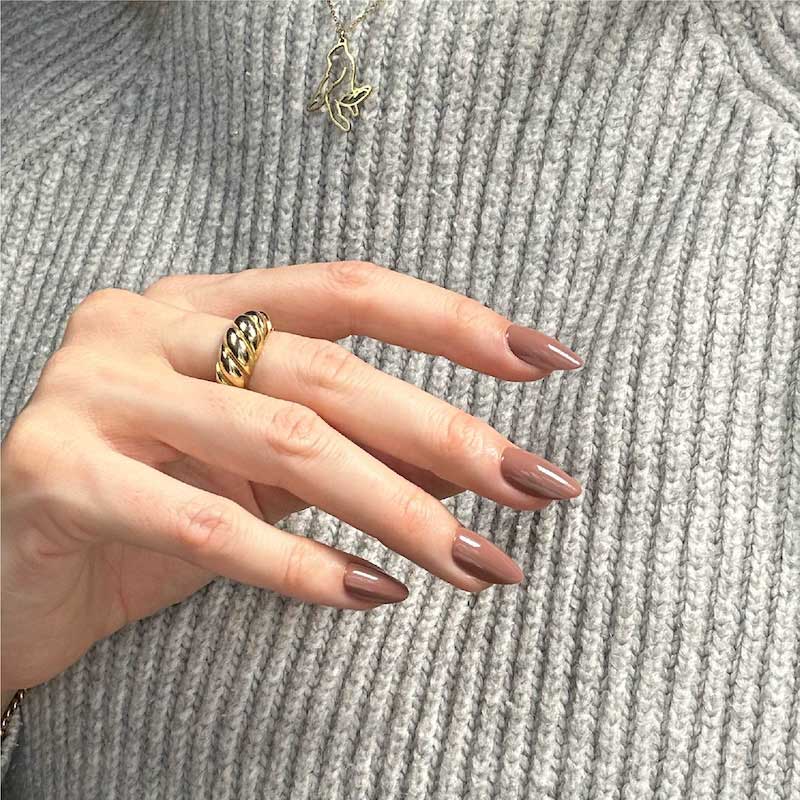 Dont be Latte Short Almond • Soft Gel Press Ons - MoYou London