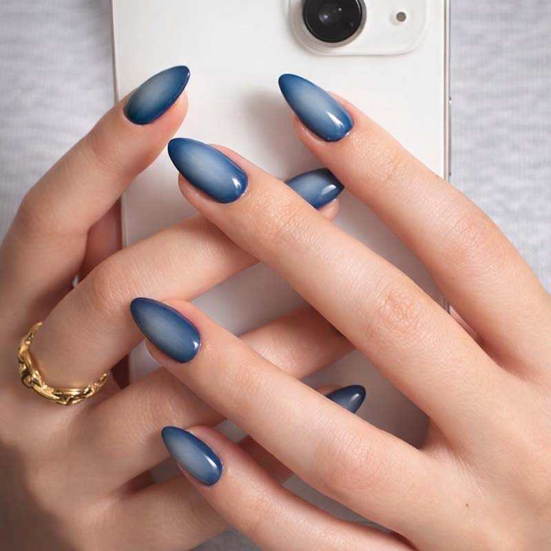 Midnight Chrome • Short Almond