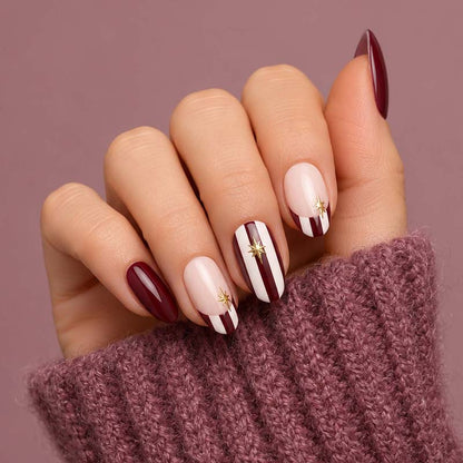 Stripe Tease • Short Almond