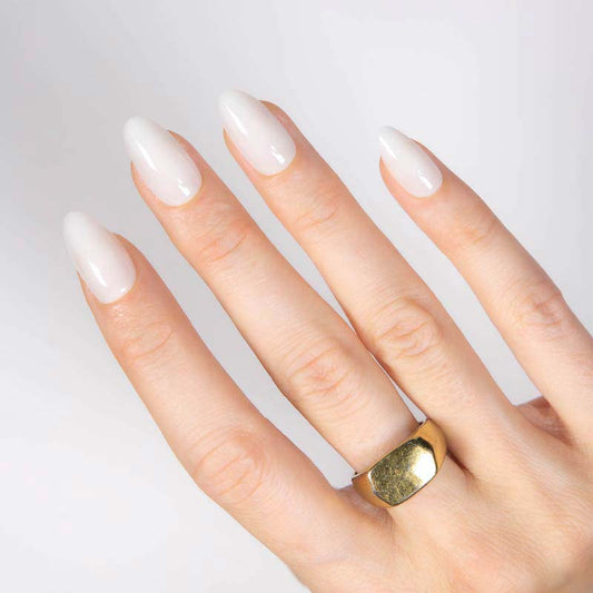 Chalk it Up Short Almond • Soft Gel Press Ons - MoYou London