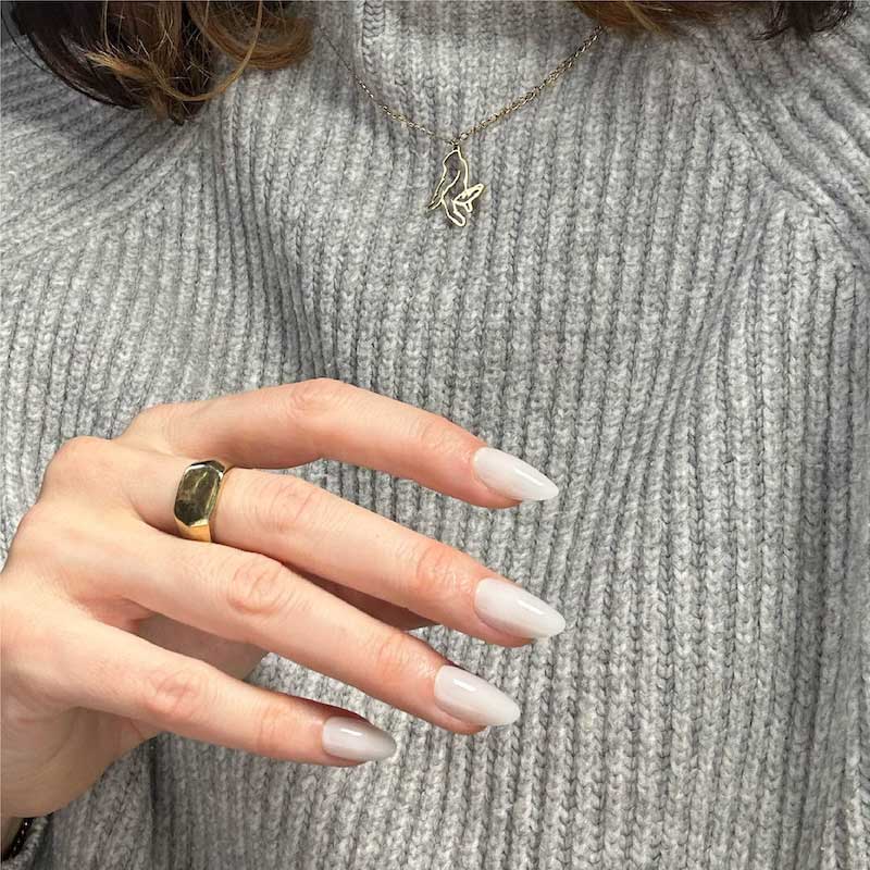 Chalk it Up Short Almond • Soft Gel Press Ons - MoYou London