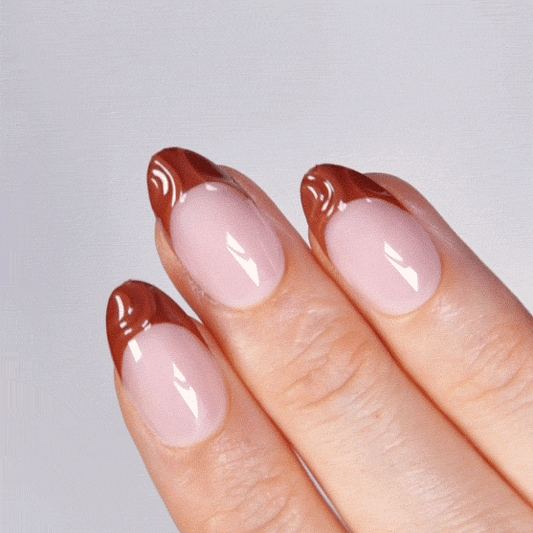 Mocha Tips Short Almond • Soft Gel Press Ons - MoYou London