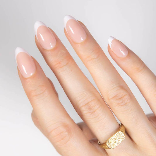 Timeless Tips Short Almond • Soft Gel Press Ons  (same as 41) - MoYou London