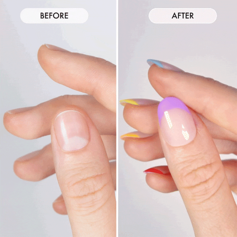 Color Pop Tips Short Almond • Soft Gel Press Ons ❌ - MoYou London