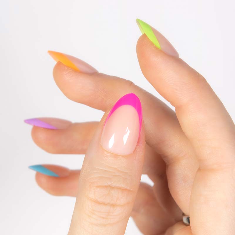 Color Pop Tips Short Almond • Soft Gel Press Ons - MoYou London