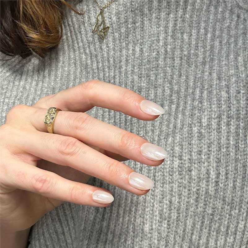 Stardust Glow Extra Short Almond • Soft Gel Press Ons - MoYou London